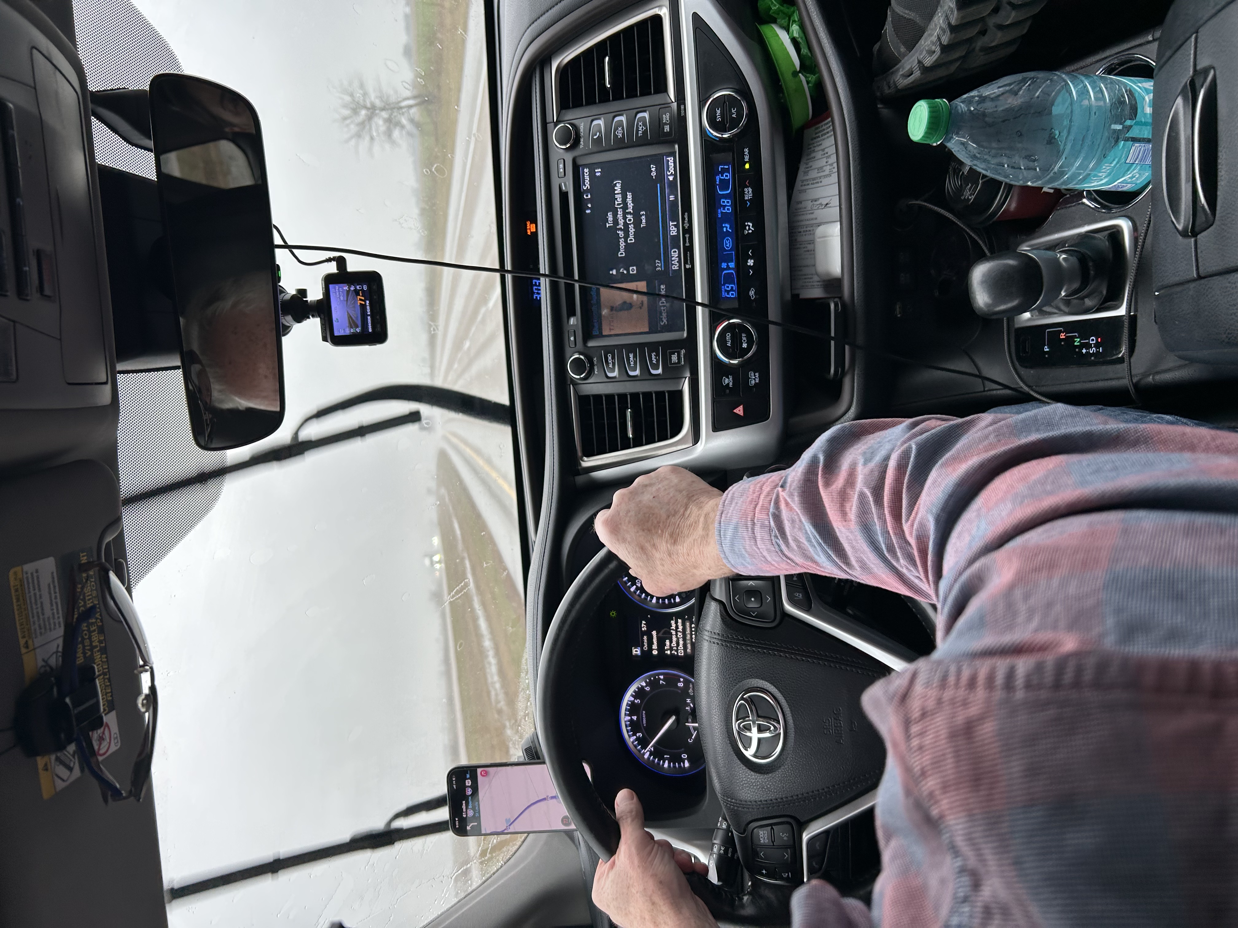 Rainy highway through Illinois